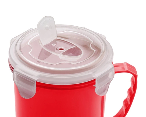 Intesi kubek na zupę 630ml czerwony pojemnik na lunch do pracy i szkoły do mikrofalówki