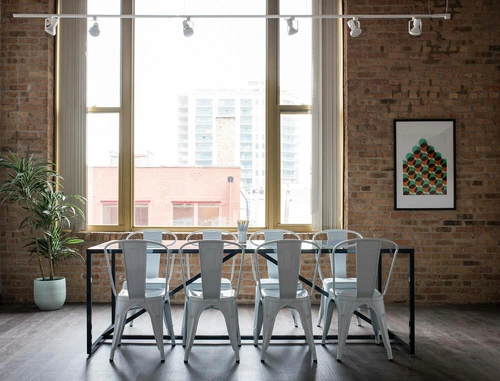 Krzesło metalowe Paris białe D2.DESIGN do jadalni i kuchni nowoczesne