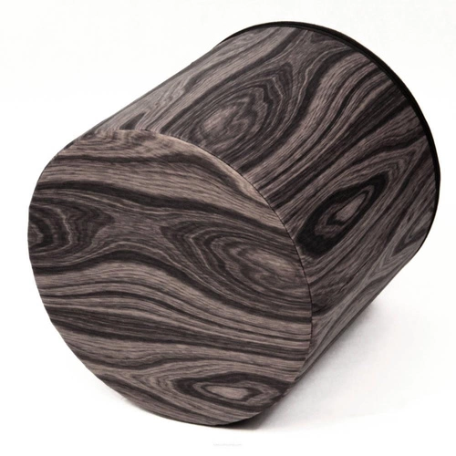 Pufa okrągła Dark Oak Intesi nowoczesna tapicerowana do salonu i sypialni multikolor 40 cm