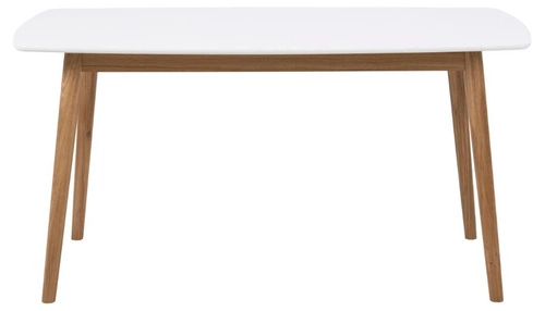 Stół do jadalni Nagano M White skandynawski biały blat drewniany nowoczesny 150x80 cm