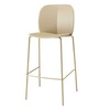 Hoker z oparciem Mentha beżowy 65 cm nowoczesny do kuchni i wyspy kuchennej SCAB