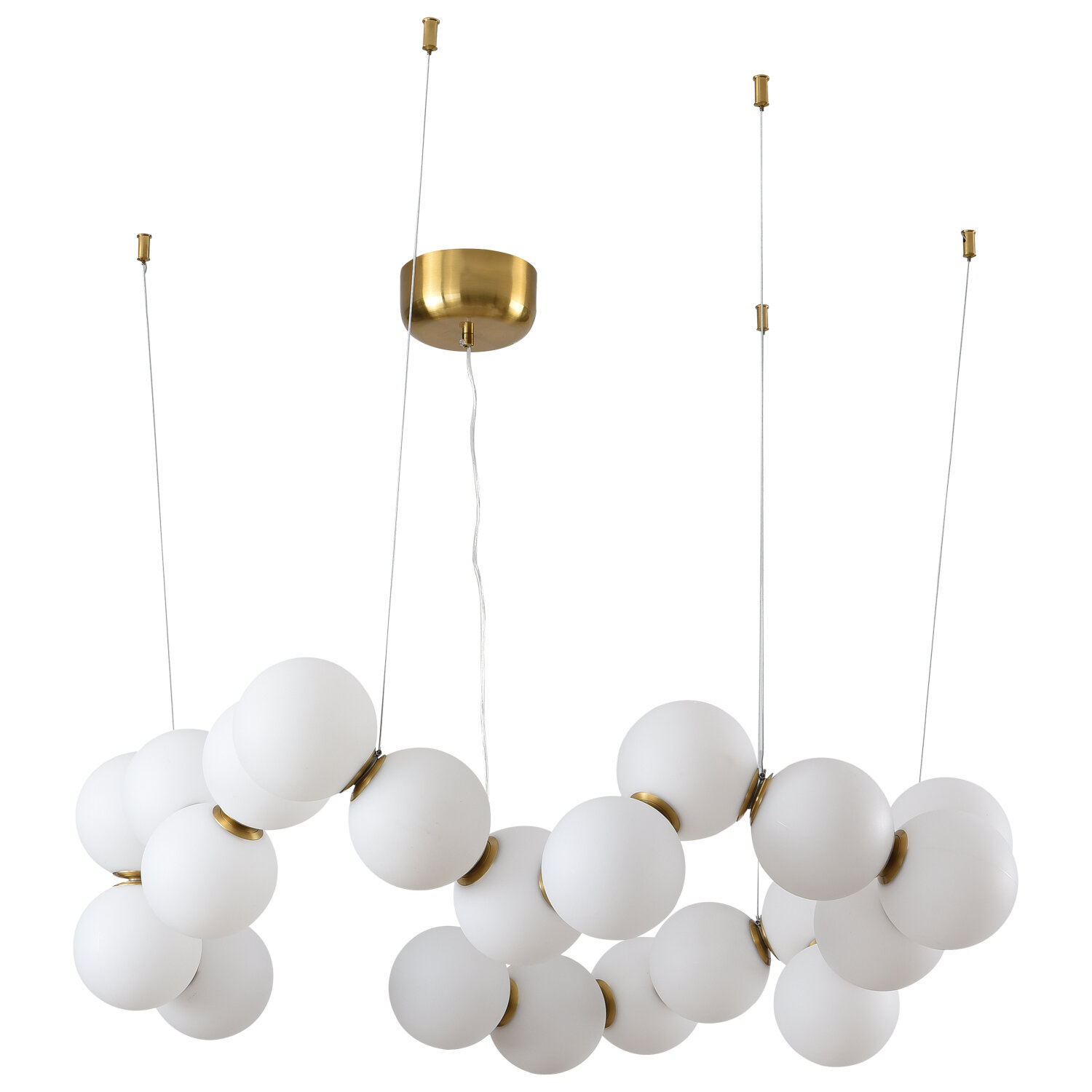 Lampa wisząca CORALLI-80 biało-mosiężna80 cm