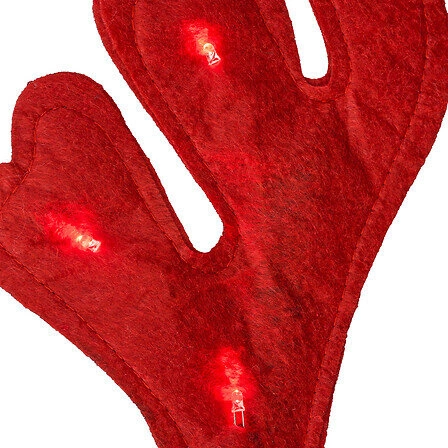 Opaska Renifer LED Feeric Christmas dekoracja świąteczna na głowę czerwona z oświetleniem