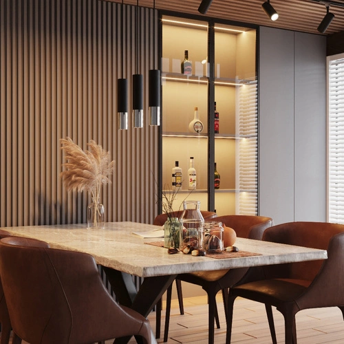 Lampa wisząca Loopez czarna chrom nowoczesna tuba do kuchni salonu lub nad wyspę