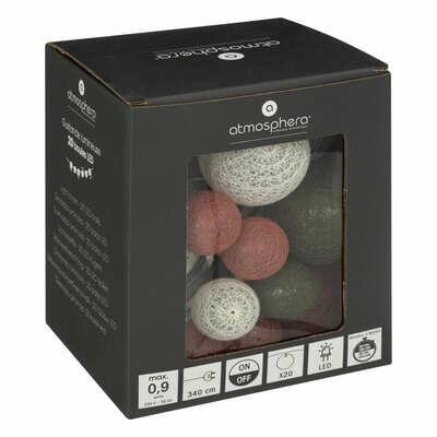 Girlanda Cotton balls kolorowe 20 lampek