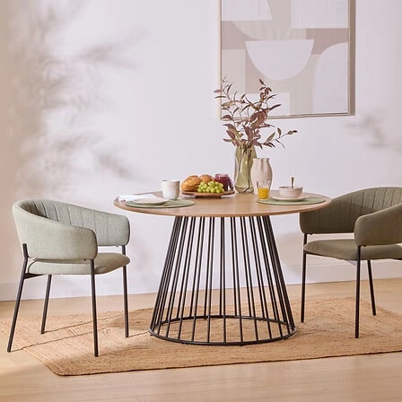 Stół okrągły Rayo jesion/ czarny