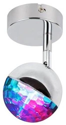 Kinkiet ścienny LED Party chrom nowoczesny z regulacją i pilotem do salonu lub sypialni