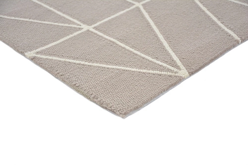 Dywan zewnętrzny Viso Steel szary 250x350 dywan na taras nowoczesny łatwoczyszczący geometryczny