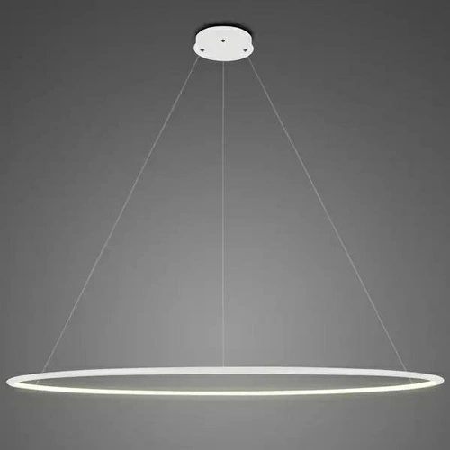 Lampa wisząca LED Ledowe Okręgi 180 cm czarna nowoczesna do salonu z regulacją wysokości