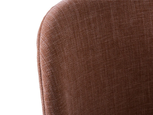 Krzesło tapicerowane Naws różowe do jadalni i salonu nowoczesne na czarnych nogach