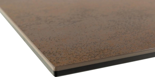 Stół rozkładany do jadalni Heaven 168/210 cm brązowy ceramiczny blat czarne nogi nowoczesny Actona