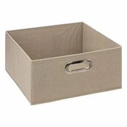 Pudełko do regału 31x15cm gładkie beżowe ciemne