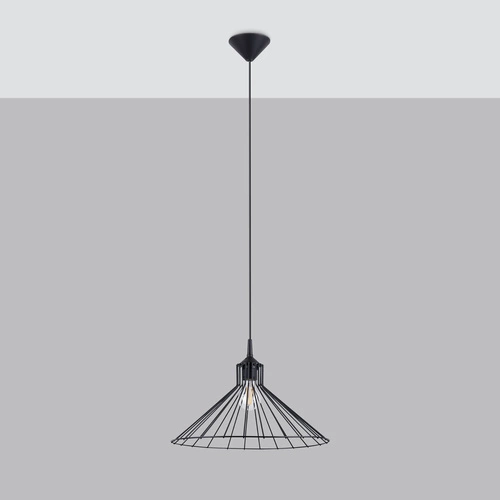 Lampa wisząca EDA czarna metalowa industrialna do salonu i kuchni nad stół 40 cm