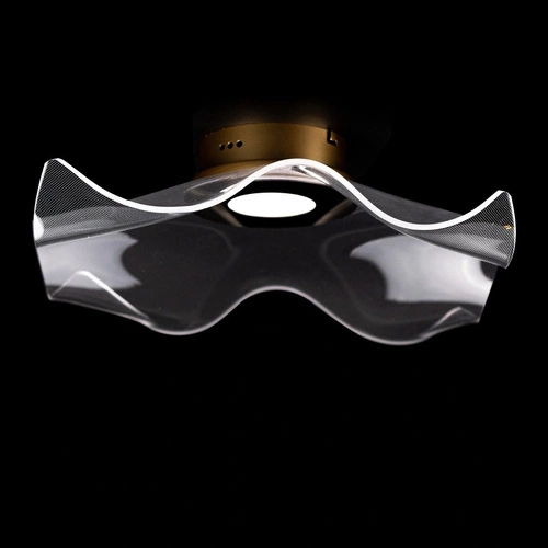 Plafon LED Velo no.2 nowoczesny złoty okrągły 50 cm do salonu i sypialni ALTAVOLA DESIGN