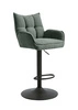 Hoker Marilla zielony regulowany obrotowy z oparciem do wyspy kuchennej