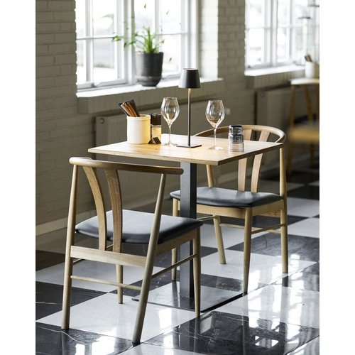 Lampa stołowa Bradford czarna LED akumulatorowa nowoczesna do salonu