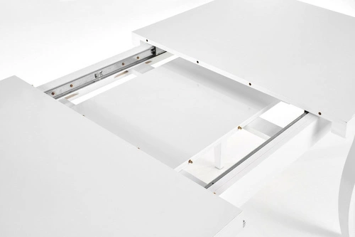 Stół rozkładany Princess biały do jadalni glamour 140-180 cm nowoczesny blat MDF drewno