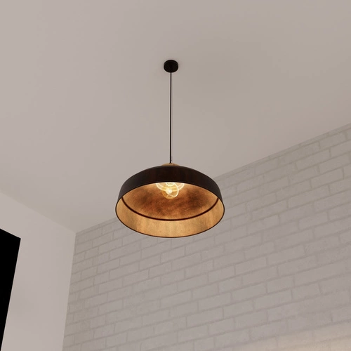 Lampa wisząca Prao brązowa metalowa regulowana do salonu i jadalni Atmosphera 57 cm