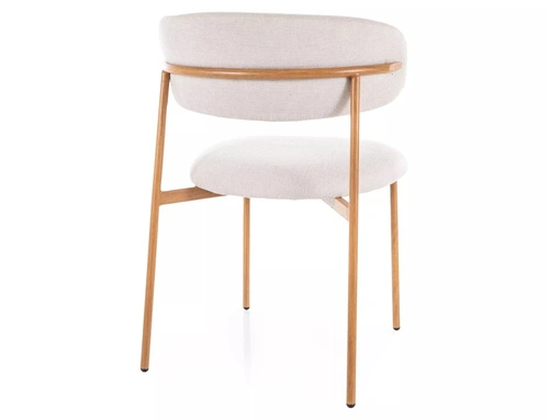 Krzesło Pasco Slim beżowe tapicerowane skandynawskie do jadalni