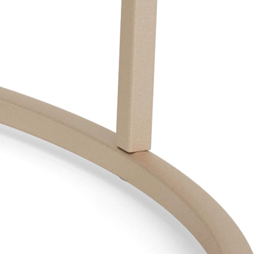 Seaford stolik kawowy okrągły szary nowoczesny metalowy 80 cm