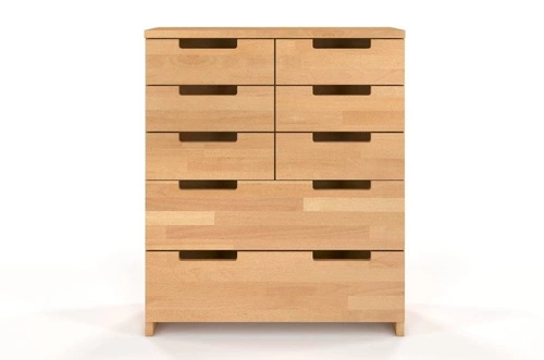 Komoda z szufladami Spectrum 8 skandynawska drewniana bukowa 100 cm do salonu SKANDICA