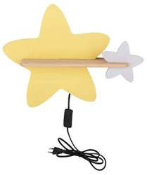 Kinkiet Star lampa 5W LED 4000K iq kids z przewodem z wł złoty+szary