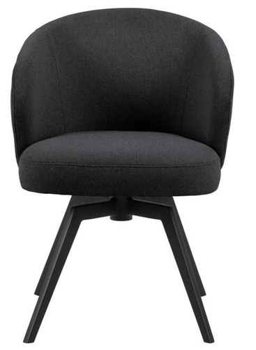 Krzesło tapicerowane Darlene Actona antracytowe obrotowe do jadalni nowoczesne skandynawskie
