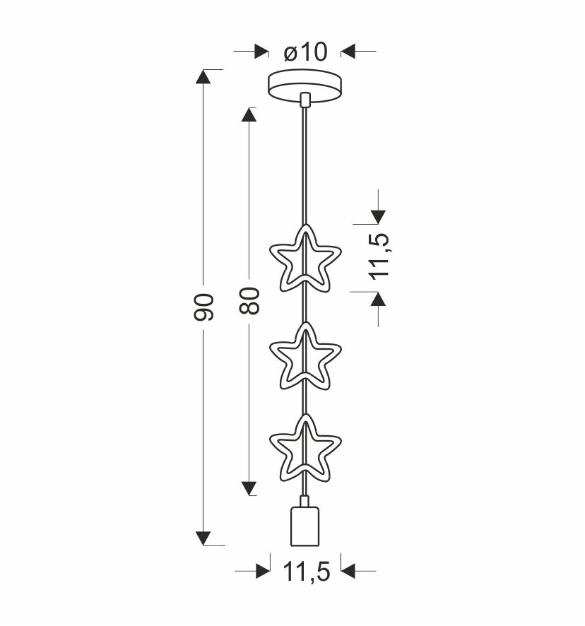 Lampa wisząca Single sss 1x20W E27 iq kids złoty+niebieski