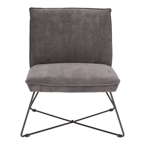 Fotel kubełkowy Moana szary sztruks do salonu nowoczesny skandynawski łatwoczyszczący