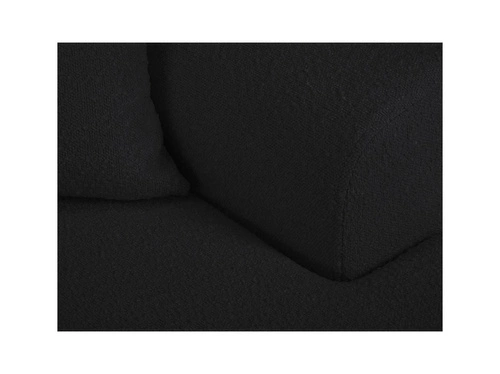 Narożnik z funkcją spania Moghan Black Boucle Prawostronna kolor nóg czarny