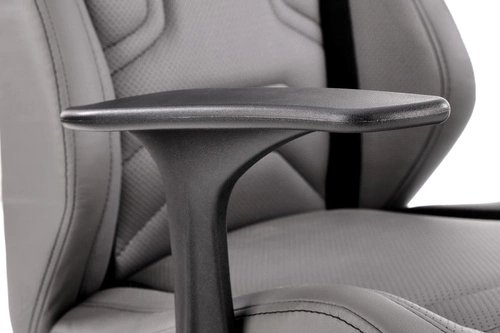 Fotel biurowy ergonomiczny Geran Intesi szary czarny obrotowy z regulacją do biura