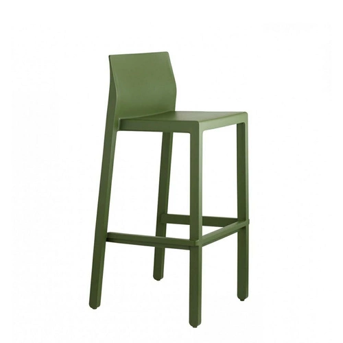 Hoker Kate nowoczesny biały 75 cm z oparciem do kuchni i ogrodu sztaplowany SCAB Design