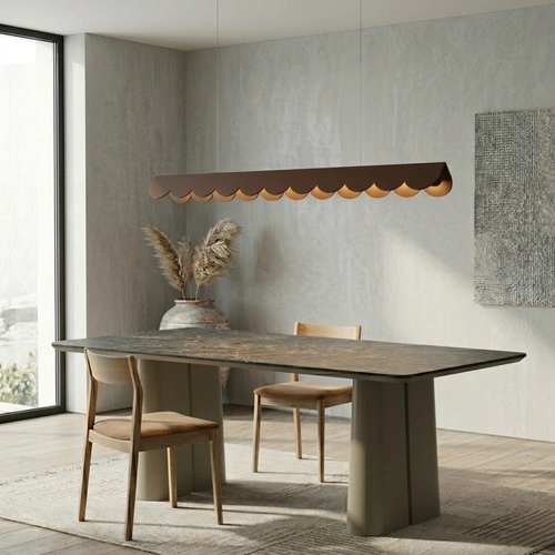 Lampa wisząca BISCUIT 130 LED brązowa nad wyspę regulowana