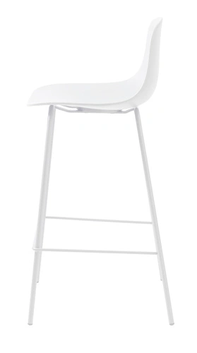 Hoker Whitby biały nowoczesny z oparciem do kuchni i wyspy, metalowy 67 cm