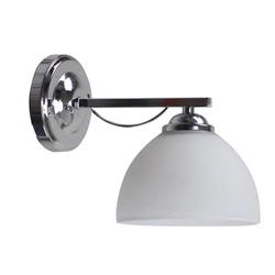 Kinkiet Filona lampa chromowy 1x40 E27  klosz biały