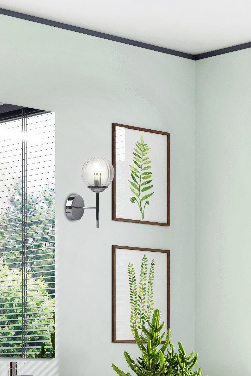 Kinkiet ścienny Best nowoczesny chrom glamour z transparentnym kloszem do sypialni CANDELLUX