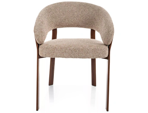 Krzesło Goja beżowe z podłokietnikami do jadalni Intesi