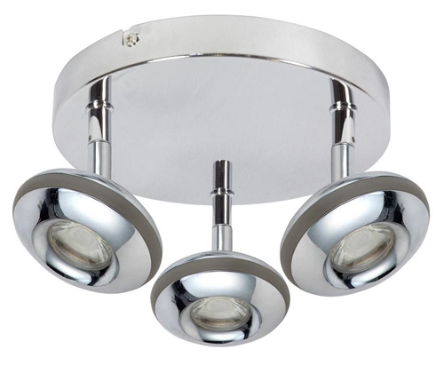 Lampa sufitowa Skipper plafon 3x6W LED cob główka okrągła 1e z przegubem kd system chrom