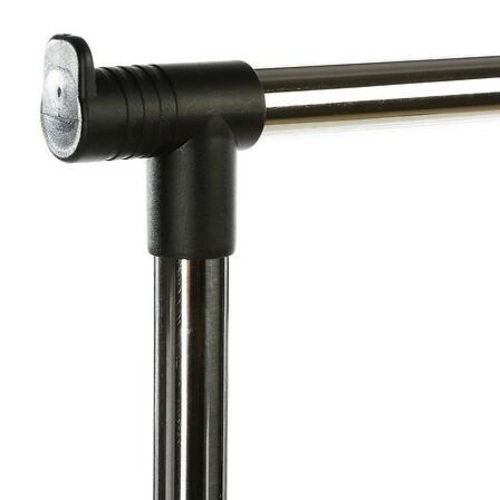 Wieszak stojący na ubrania Icare podwójny czarny metalowy na kółkach do przedpokoju 