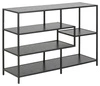 Regał metalowy Seaford V czarny industrialny na książki i dekoracje do salonu Actona 114 cm