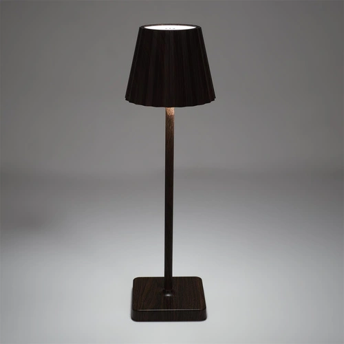 Lampka nocna Blanca LED dotykowa brązowa do sypialni ze ściemniaczem