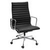 Fotel biurowy CH1191 PREMIUM inspirowany EA119 skóra czarna, chrom