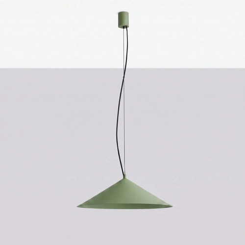Lampa wisząca FINT LED oliwkowa do salonu nowoczesna regulowana