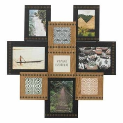 Multiramka na 9 zdjęć Paula Atmosphera czarna nowoczesna ramka na ścianę MDF 10x15 18x13