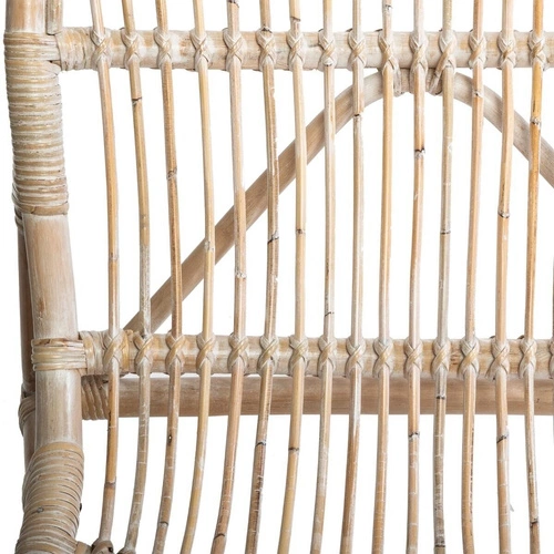 Fotel Tamara rattanowy bielony