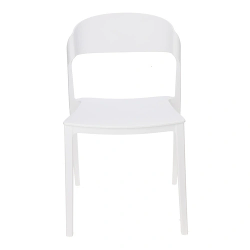 Krzesło Ribbon Intesi białe nowoczesne z tworzywa do jadalni i kuchni