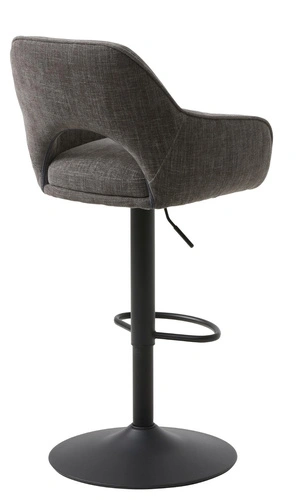 Hoker Cowley szary tapicerowany do kuchni regulowany z oparciem