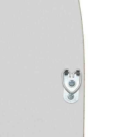 Lustro półokrągłe Thea 55x75 cm jasnobrązowe do przedpokoju i salonu na ścianę Atmosphera