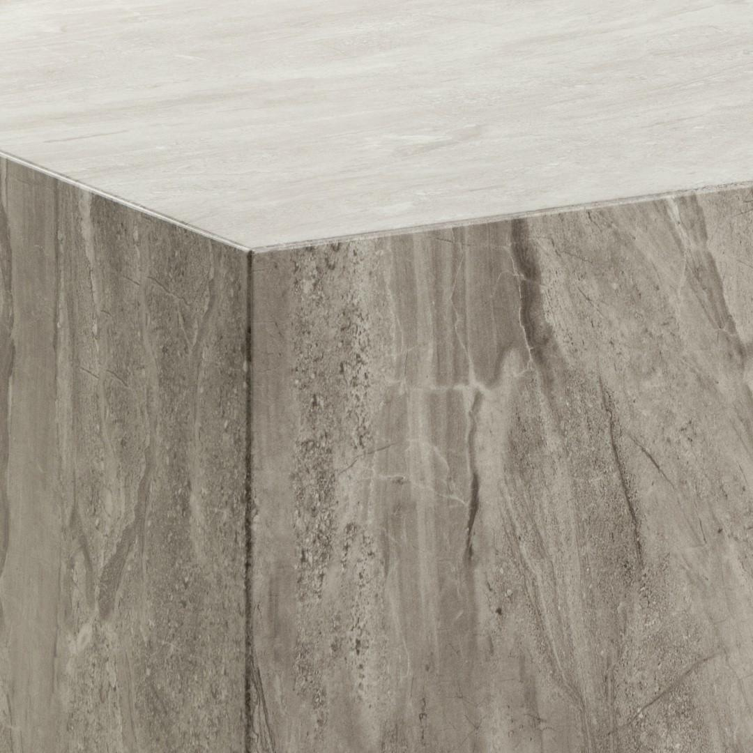 Stolik kawowy Dice 90x90 cm kwadratowy marmurowy szary nowoczesny do salonu Actona