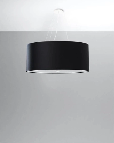 Nowoczesny żyrandol OTTO 70 czarny lampa sufitowa do salonu i jadalni 6-punktowa